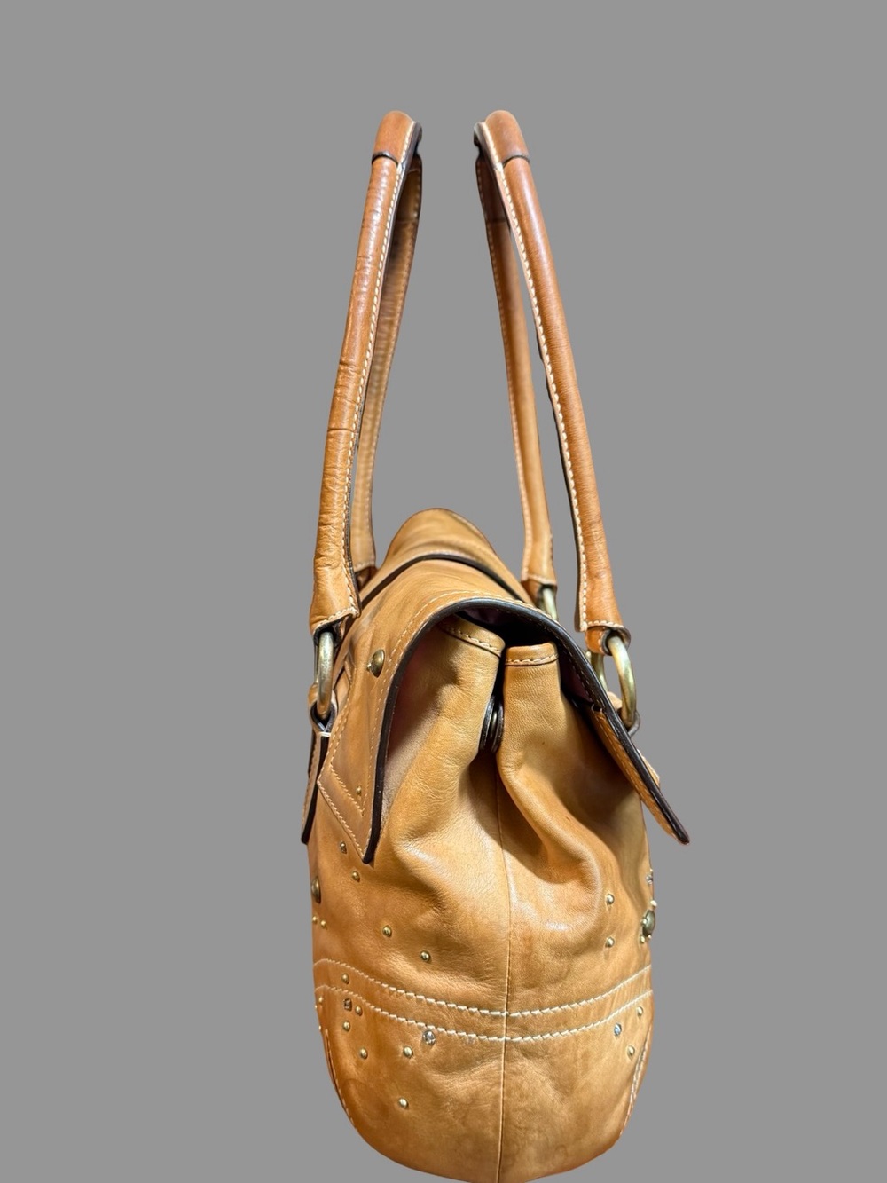 ✨ RARE Vintage Coach Soho Studded Swarovski Crystal Flap Satchel Bag (8A31) ✨ - Picture 4 of 9